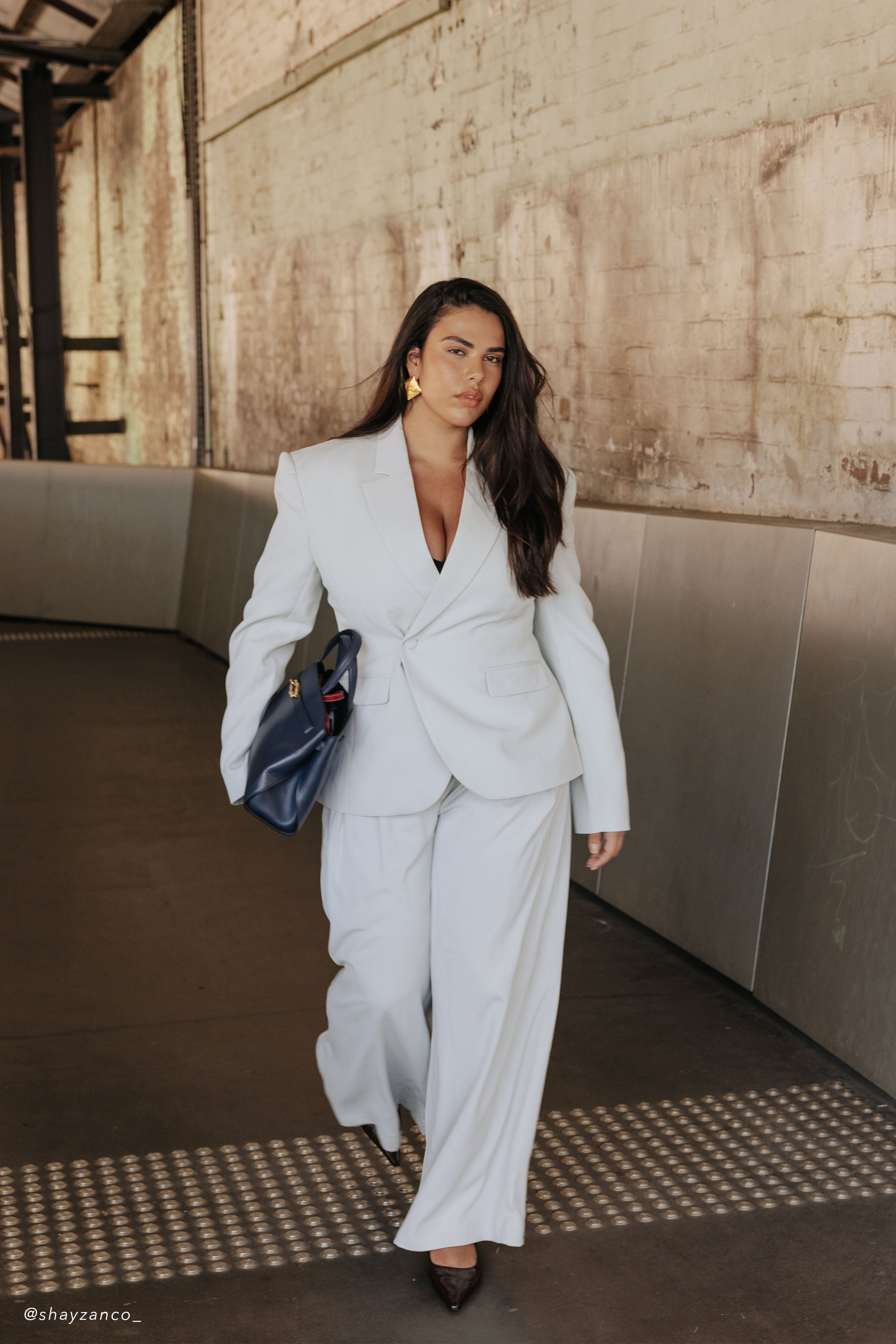 Jameson Cinched Suiting Blazer - Light Sage