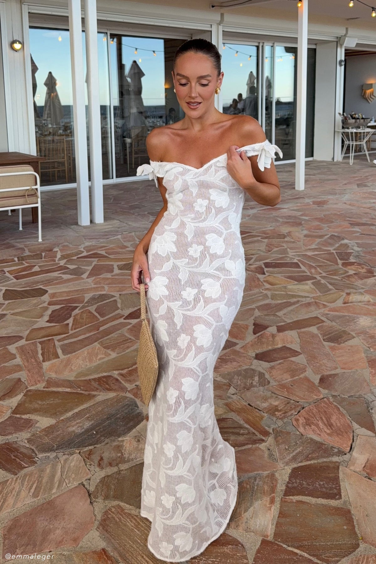 Cornelia Floral Sheer Maxi Dress - Ivory